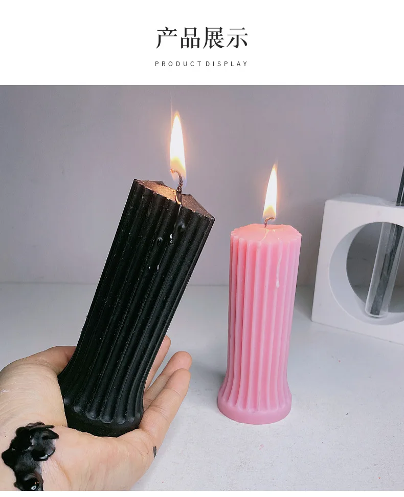 Vela anti-queima de cera de baixa temperatura, 48 ° Drop Candles Velas cilíndricas de baixa temperatura