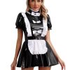 Vestido Couro Envernizado Empregada Sexy Maid Costume