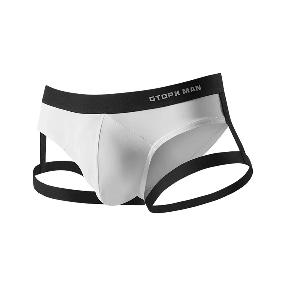 Cuecas jockstrap masculinas, roupa íntima com suspensórios, costas nuas, cintura baixa, tanga em u, bolsa convexa, lingerie sólida erótica