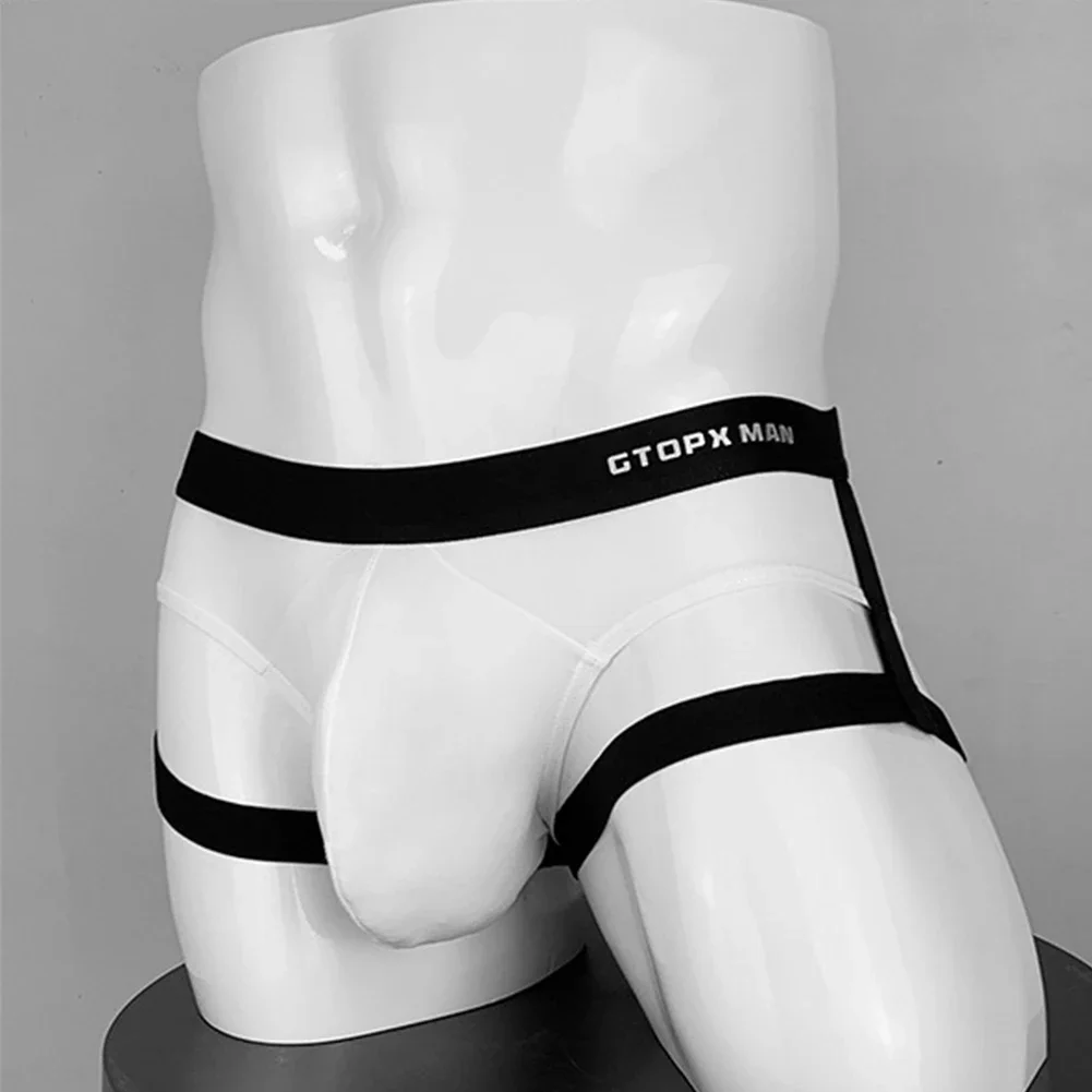 Cuecas jockstrap masculinas, roupa íntima com suspensórios, costas nuas, cintura baixa, tanga em u, bolsa convexa, lingerie sólida erótica