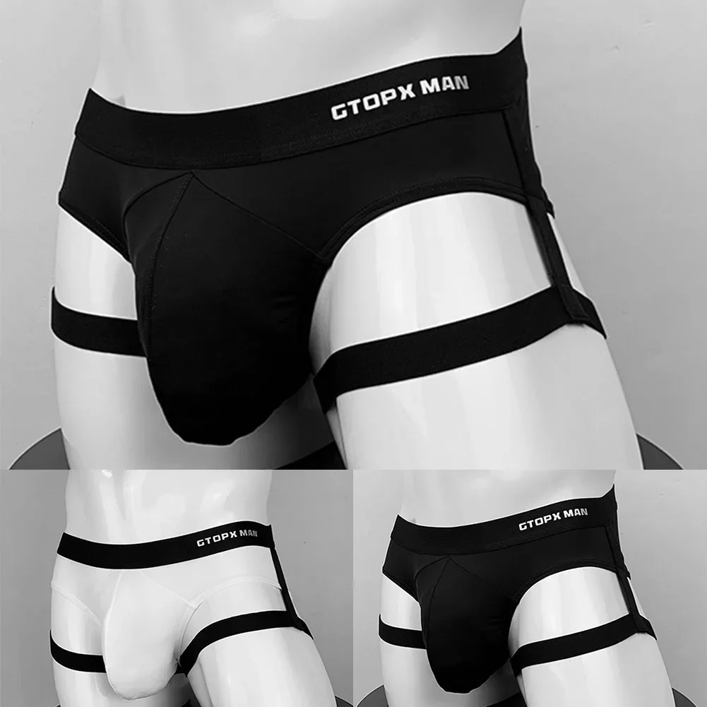 Cuecas jockstrap masculinas, roupa íntima com suspensórios, costas nuas, cintura baixa, tanga em u, bolsa convexa, lingerie sólida erótica