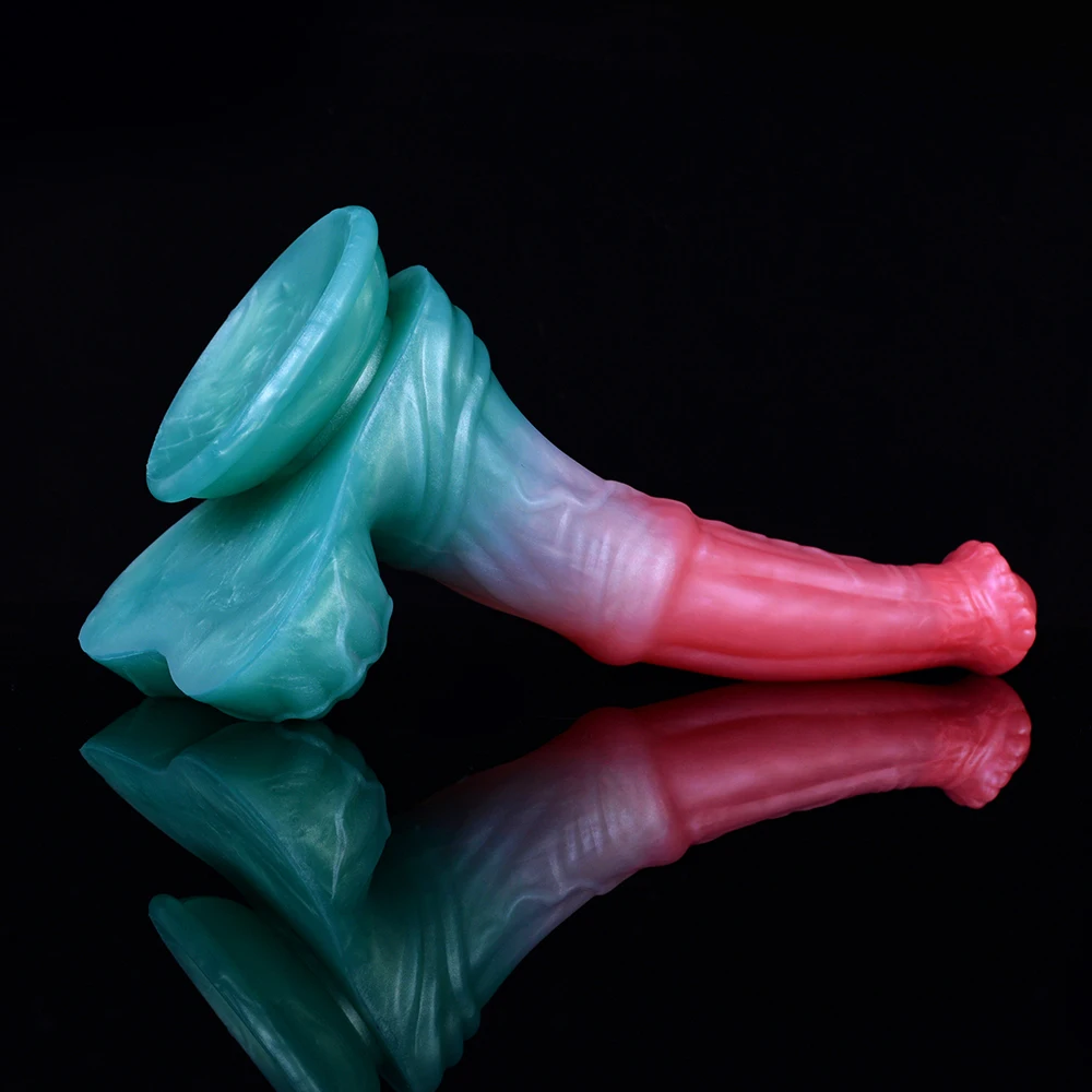 FAAK Silicone Horse Dildo With Sucker Fantasy Animal Penis Sex Toy For Women clit Massage Stimulate Female Masturbator Anal Plug