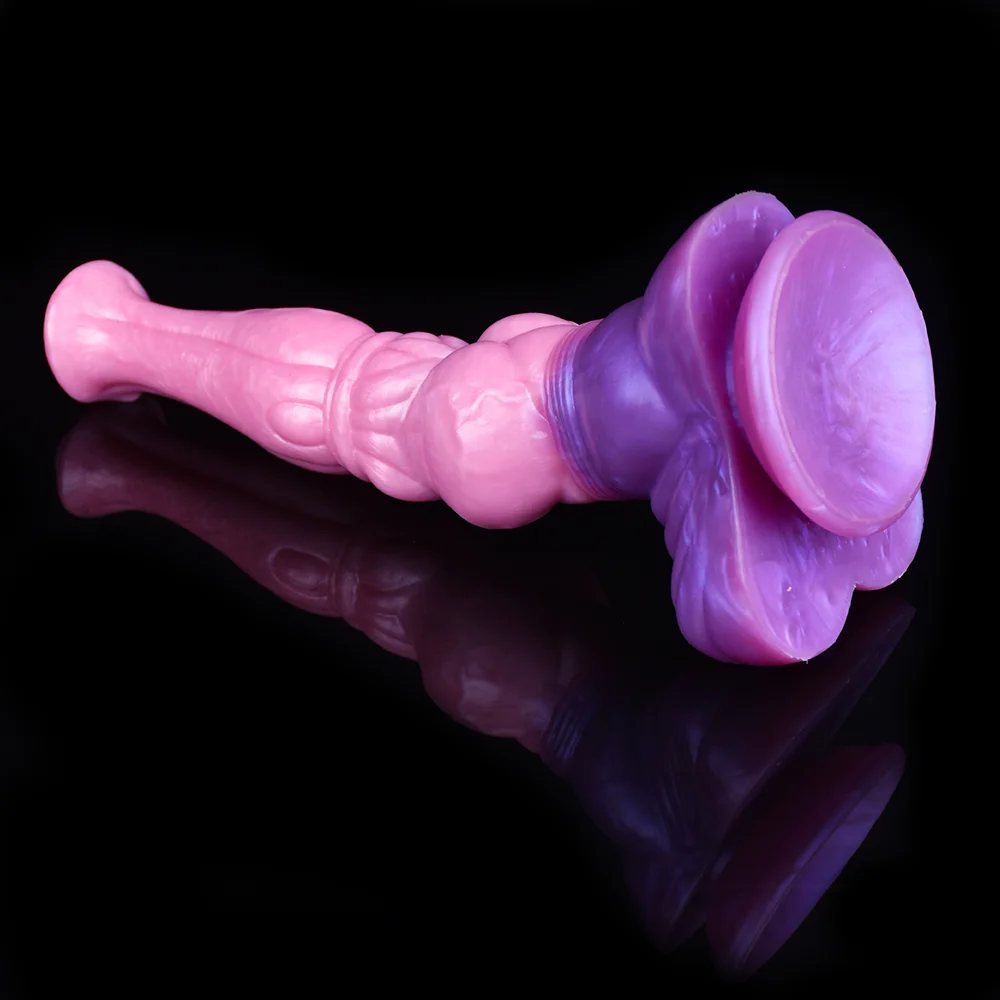 FAAK Silicone Long Realistic Animal Penis Fantasy Knot Horse Dildo With Suction Cup Sex Toys For Women Masturbator Adult Games