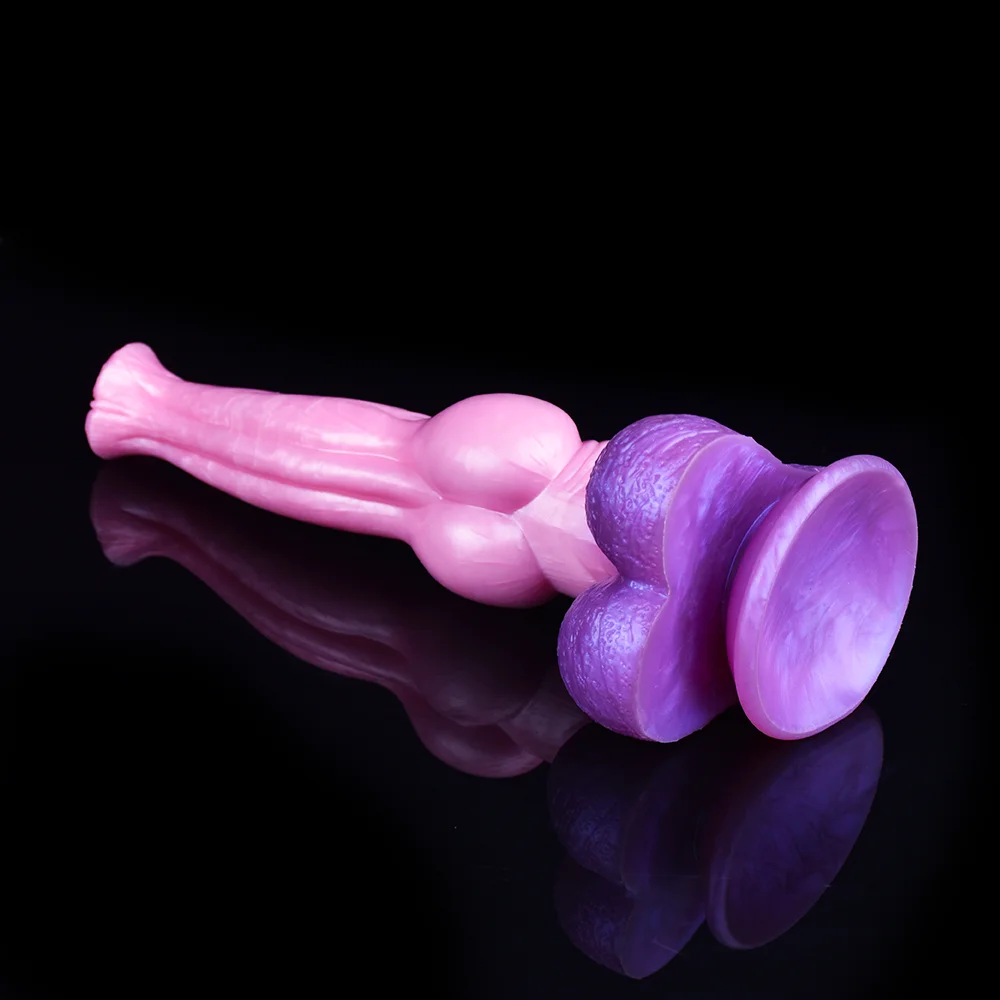 FAAK Silicone Long Realistic Animal Penis Fantasy Knot Horse Dildo With Suction Cup Sex Toys For Women Masturbator Adult Games