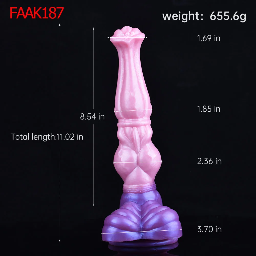 FAAK Silicone Long Realistic Animal Penis Fantasy Knot Horse Dildo With Suction Cup Sex Toys For Women Masturbator Adult Games