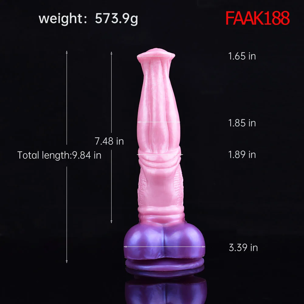 FAAK Silicone Long Realistic Animal Penis Fantasy Knot Horse Dildo With Suction Cup Sex Toys For Women Masturbator Adult Games