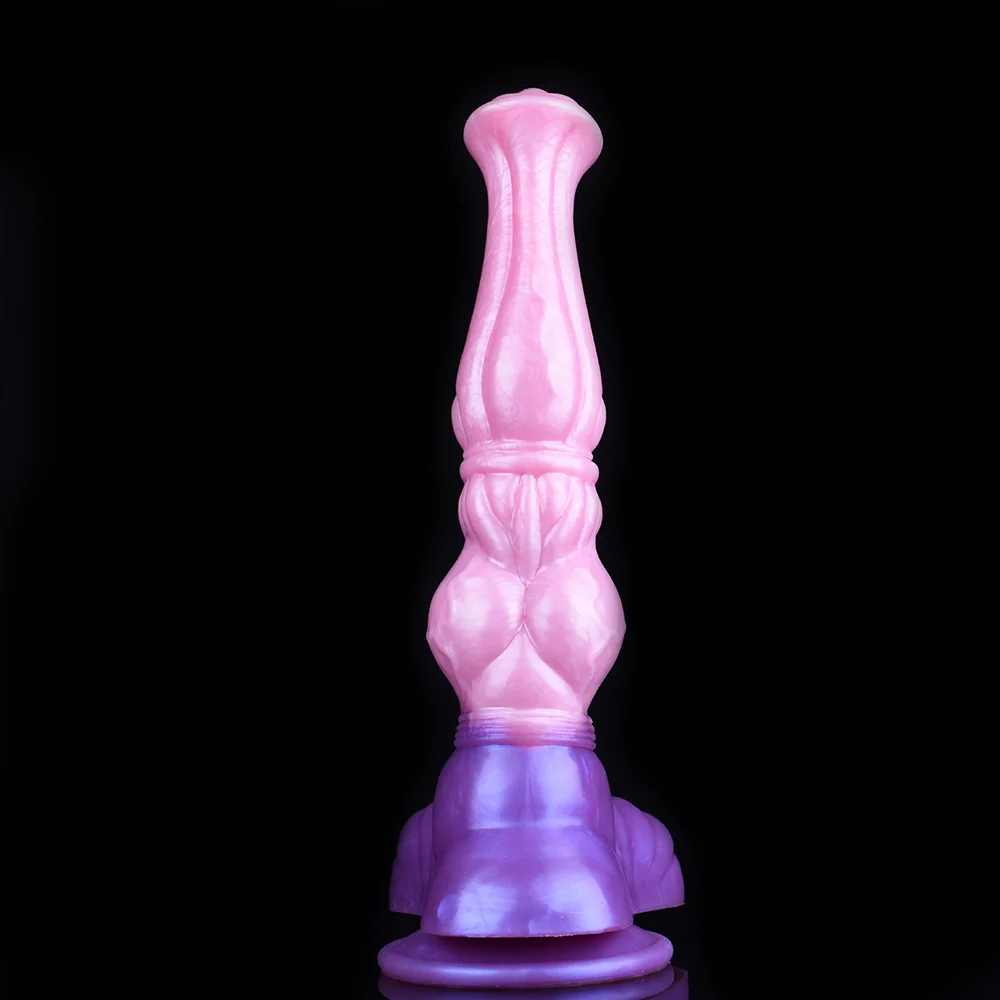 FAAK Silicone Long Realistic Animal Penis Fantasy Knot Horse Dildo With Suction Cup Sex Toys For Women Masturbator Adult Games