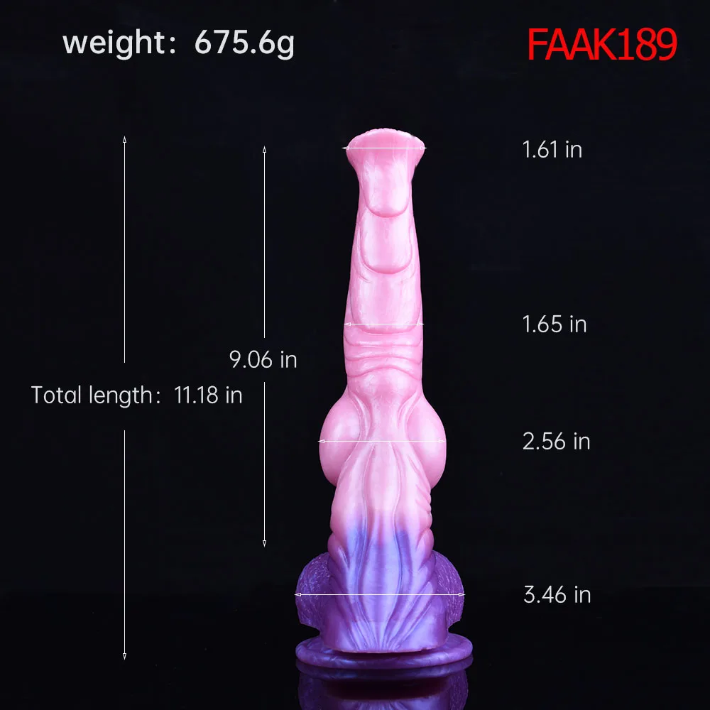 FAAK Silicone Long Realistic Animal Penis Fantasy Knot Horse Dildo With Suction Cup Sex Toys For Women Masturbator Adult Games