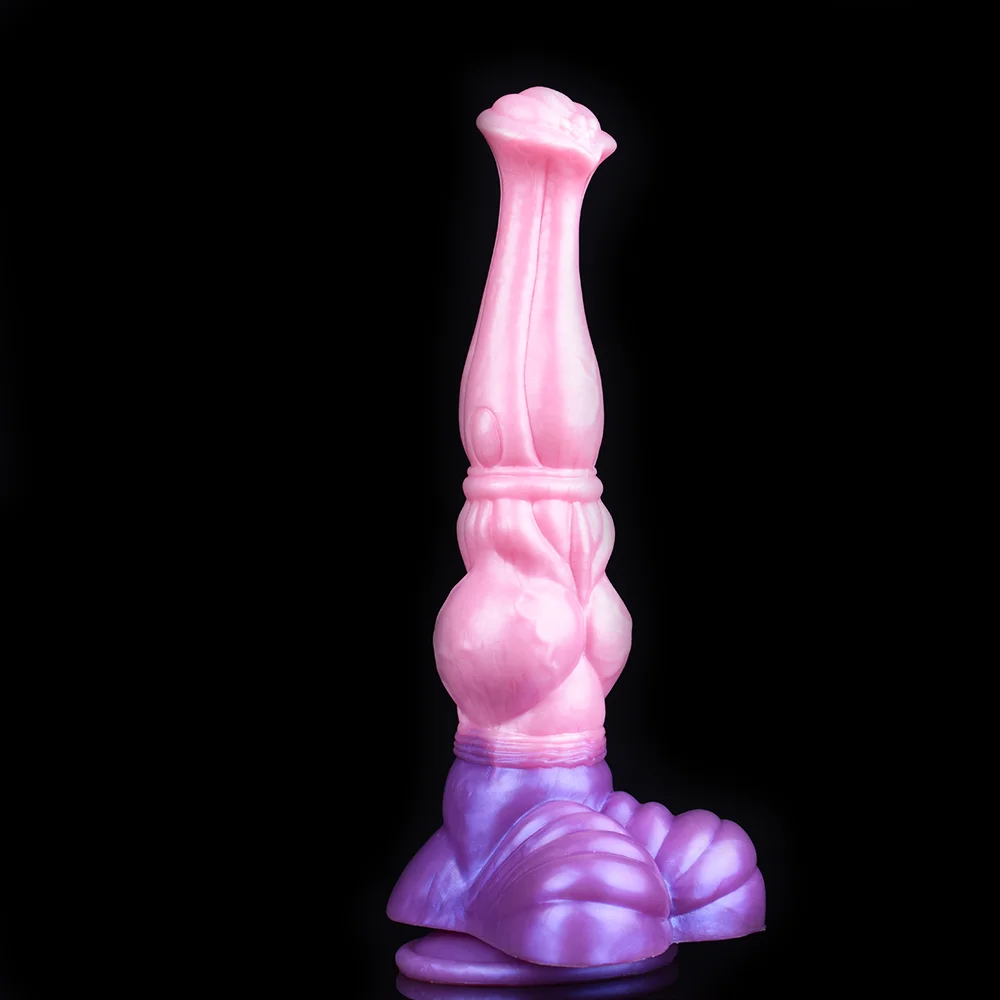 FAAK Silicone Long Realistic Animal Penis Fantasy Knot Horse Dildo With Suction Cup Sex Toys For Women Masturbator Adult Games