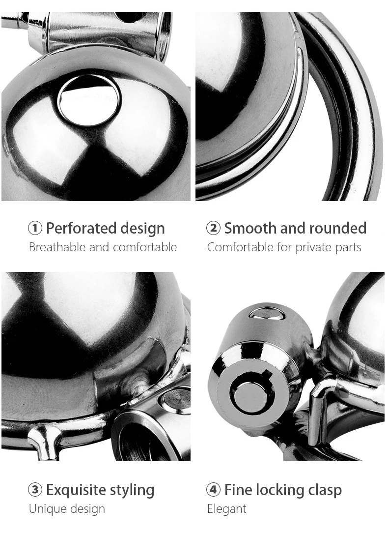 Metal Round Cap Chastity Lock Male Go Away SM Sex Toys Bondage To Prevent Cheating Stainless Steel Restriction Chastity Cage