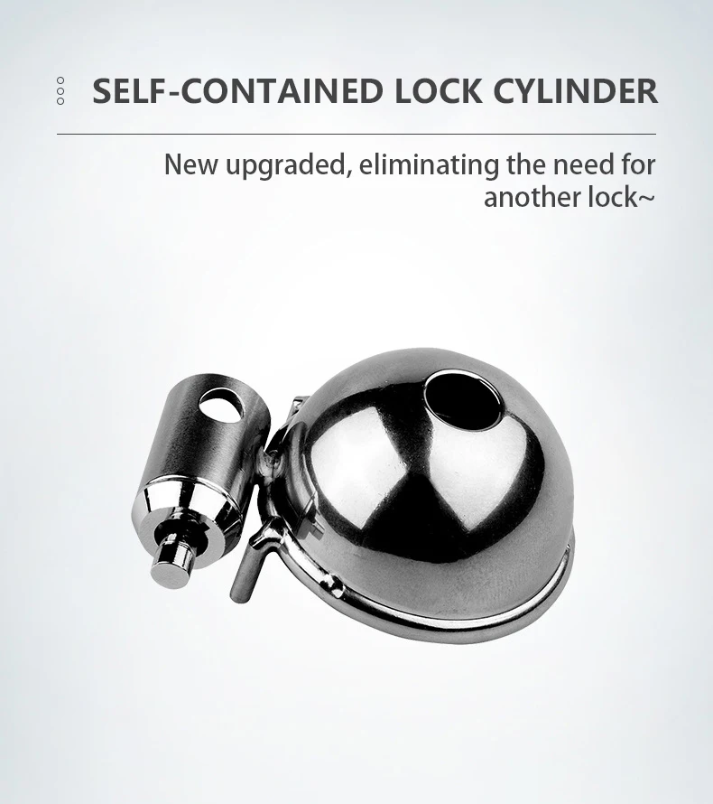 Metal Round Cap Chastity Lock Male Go Away SM Sex Toys Bondage To Prevent Cheating Stainless Steel Restriction Chastity Cage