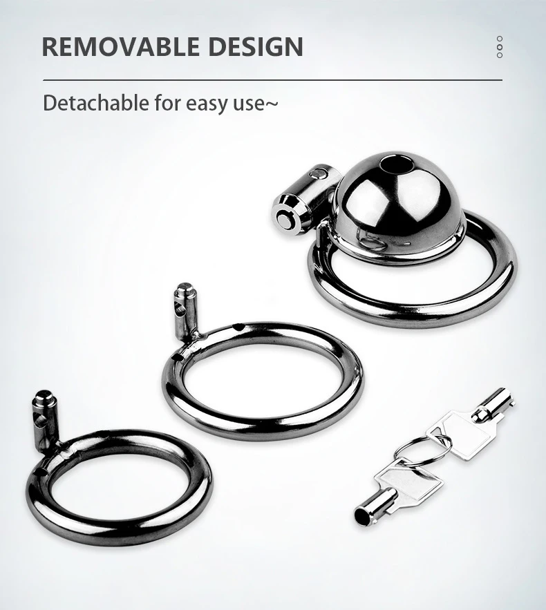 Metal Round Cap Chastity Lock Male Go Away SM Sex Toys Bondage To Prevent Cheating Stainless Steel Restriction Chastity Cage