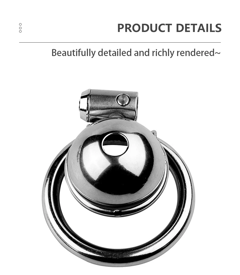 Metal Round Cap Chastity Lock Male Go Away SM Sex Toys Bondage To Prevent Cheating Stainless Steel Restriction Chastity Cage