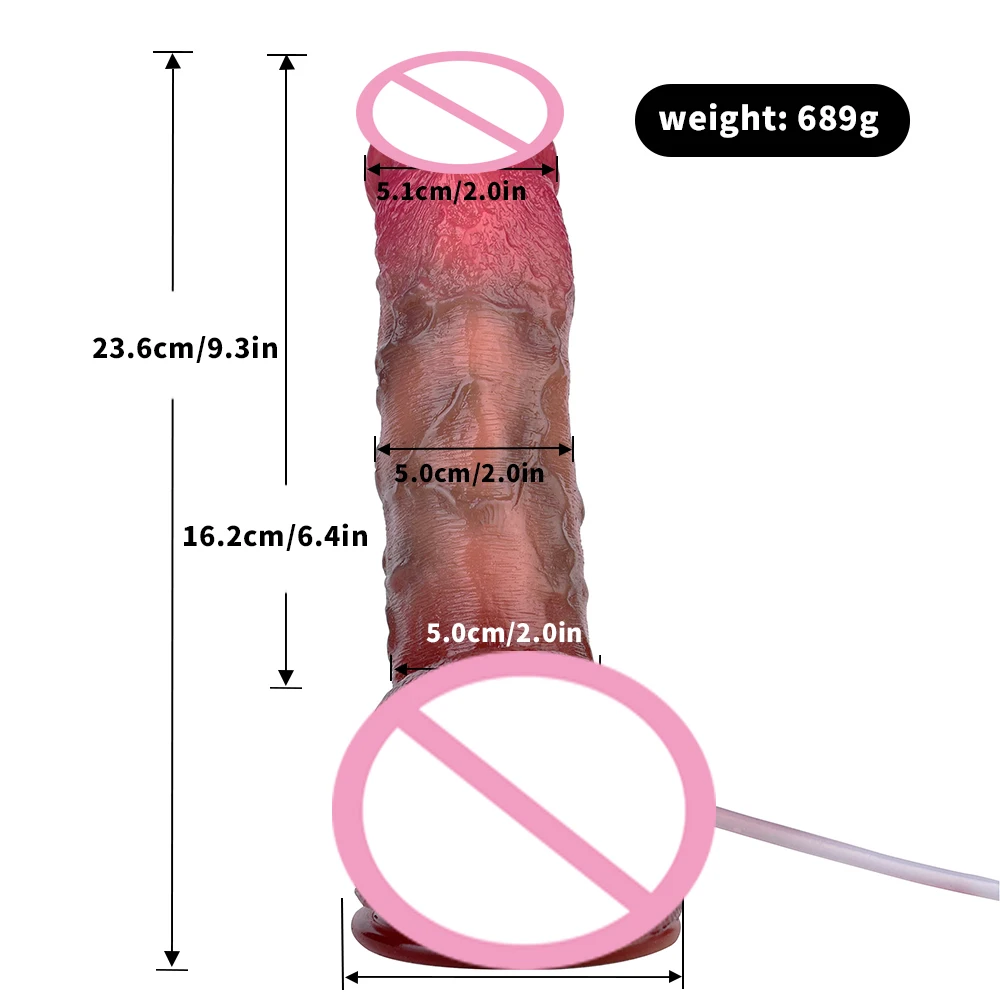 FAAK Silicone Strapon Large Realistic Ejaculation Dildo Lifelike Blood Vessel Squirting Penis With Sucker Sex Toys For Women