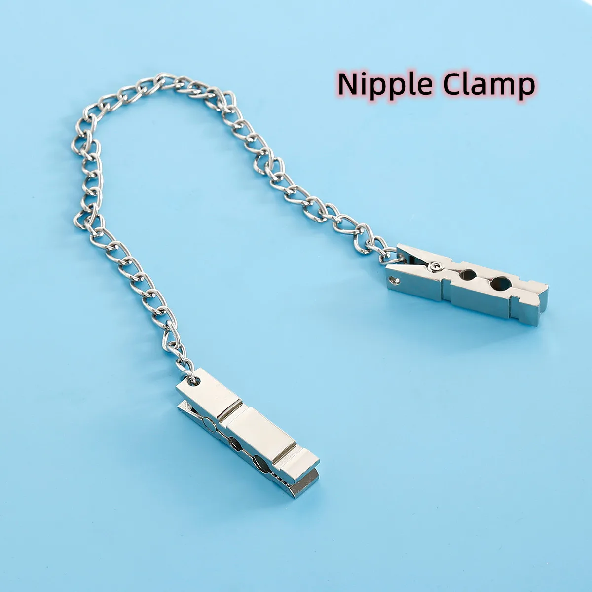 Women Nipple Clamp Sex Toys with Metal Chain for Men Gay Bdsm Bondage Nipple Clip Flirt Exotic Fetish Accessories Wedding Gift