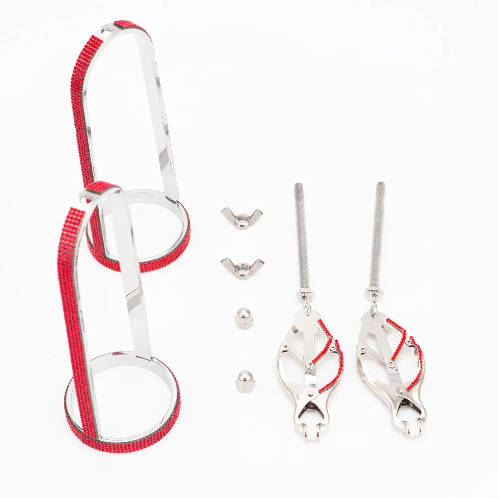 NEW Stainless Steels Diamonds Nipple Clamps Hard Clover Nipple Clips Adult Games Bondage Gear Sex Toys for Women Breast Clamps