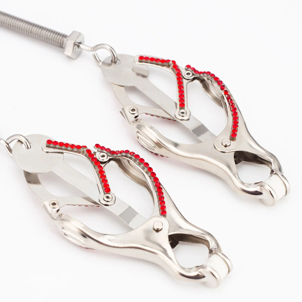 NEW Stainless Steels Diamonds Nipple Clamps Hard Clover Nipple Clips Adult Games Bondage Gear Sex Toys for Women Breast Clamps