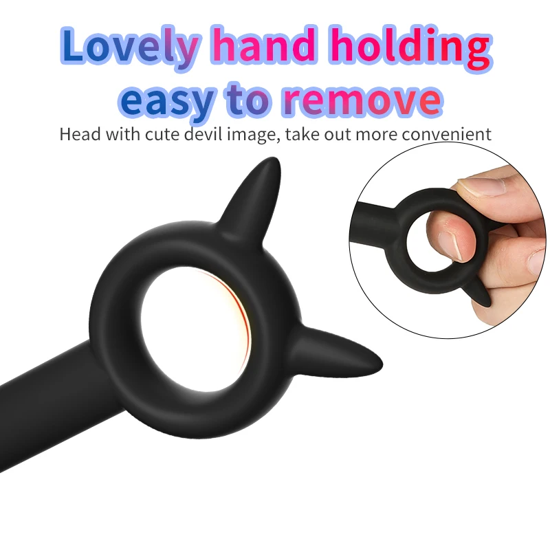 Silicone Horse Eye Stick Penis Plug Urethra Beads Urethral Stimulator Sounding Urethral Masturbation Climax Sex Toys for Men