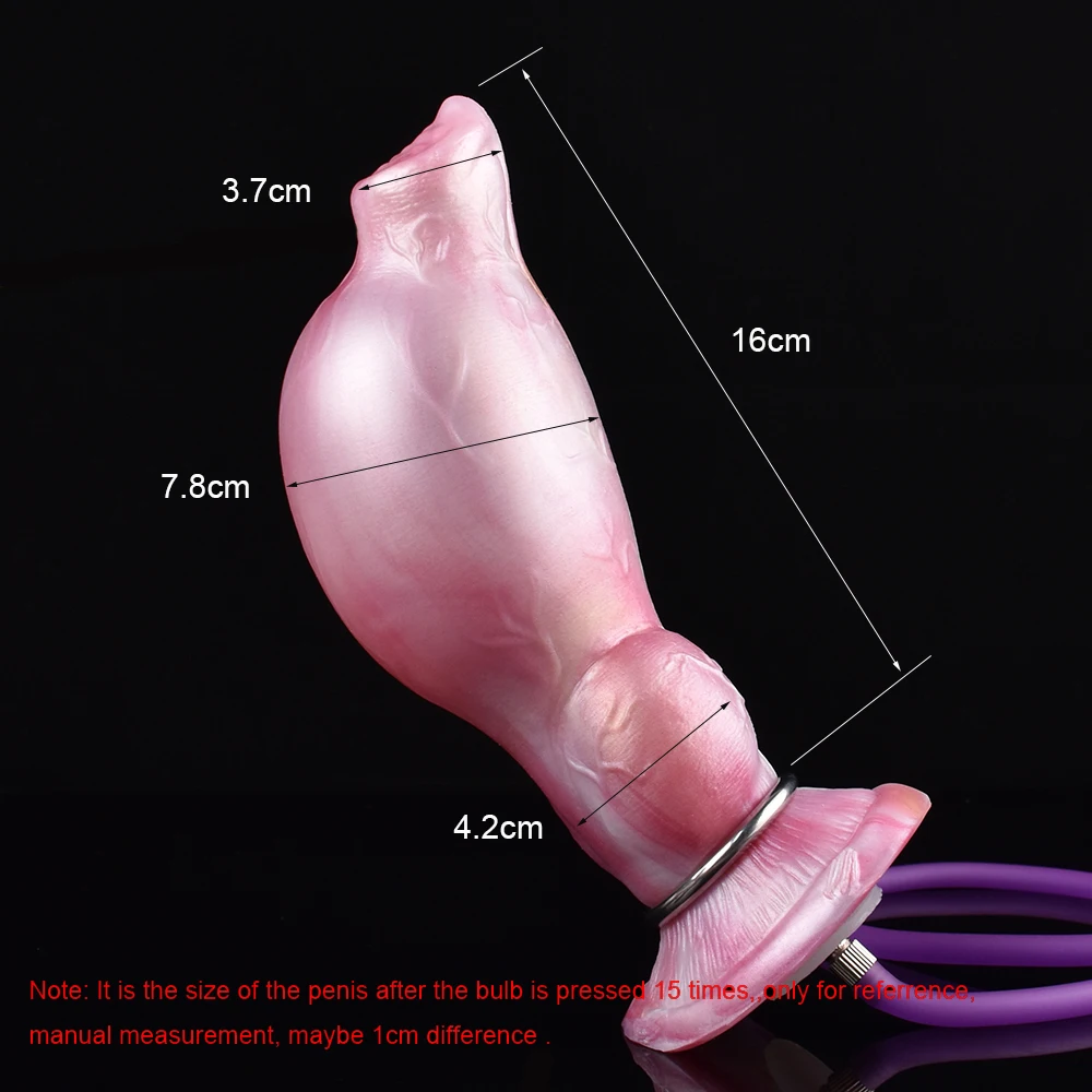 FAAK Silicone Inflatable Anal Plug Fantasy Dildos With Suction Cup Sex Toys For Women Men Adult Games Female masturbator