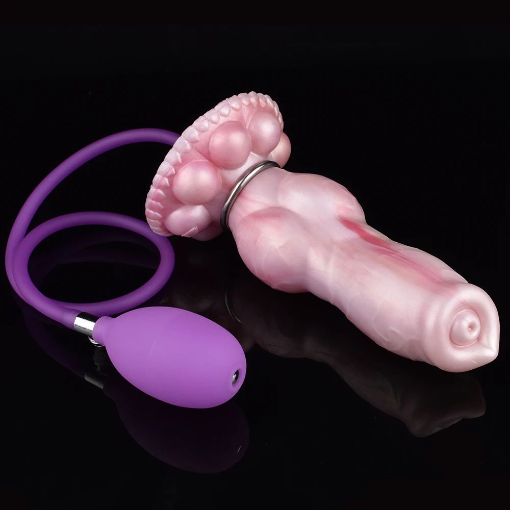 FAAK Silicone Inflatable Anal Plug Dilator Sex Toys For Man/Woman Anal Expansion Fantasy Knot Dildo Enlargement Male Masturbator