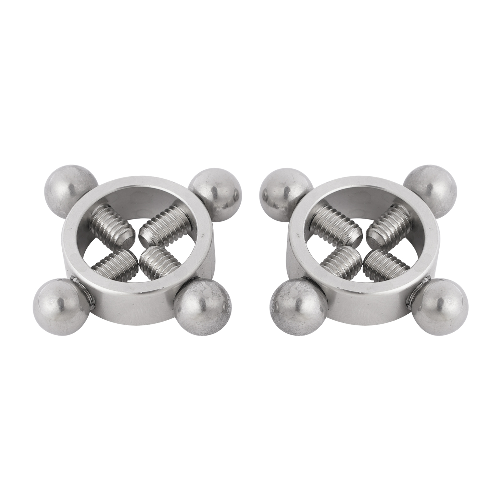 2Pcs Non-Piercings Nipple Shields Rings Circle Clamps Nail Plate Breast Clamps with Internal Spike Sexy Body Breast Jewelry Gift