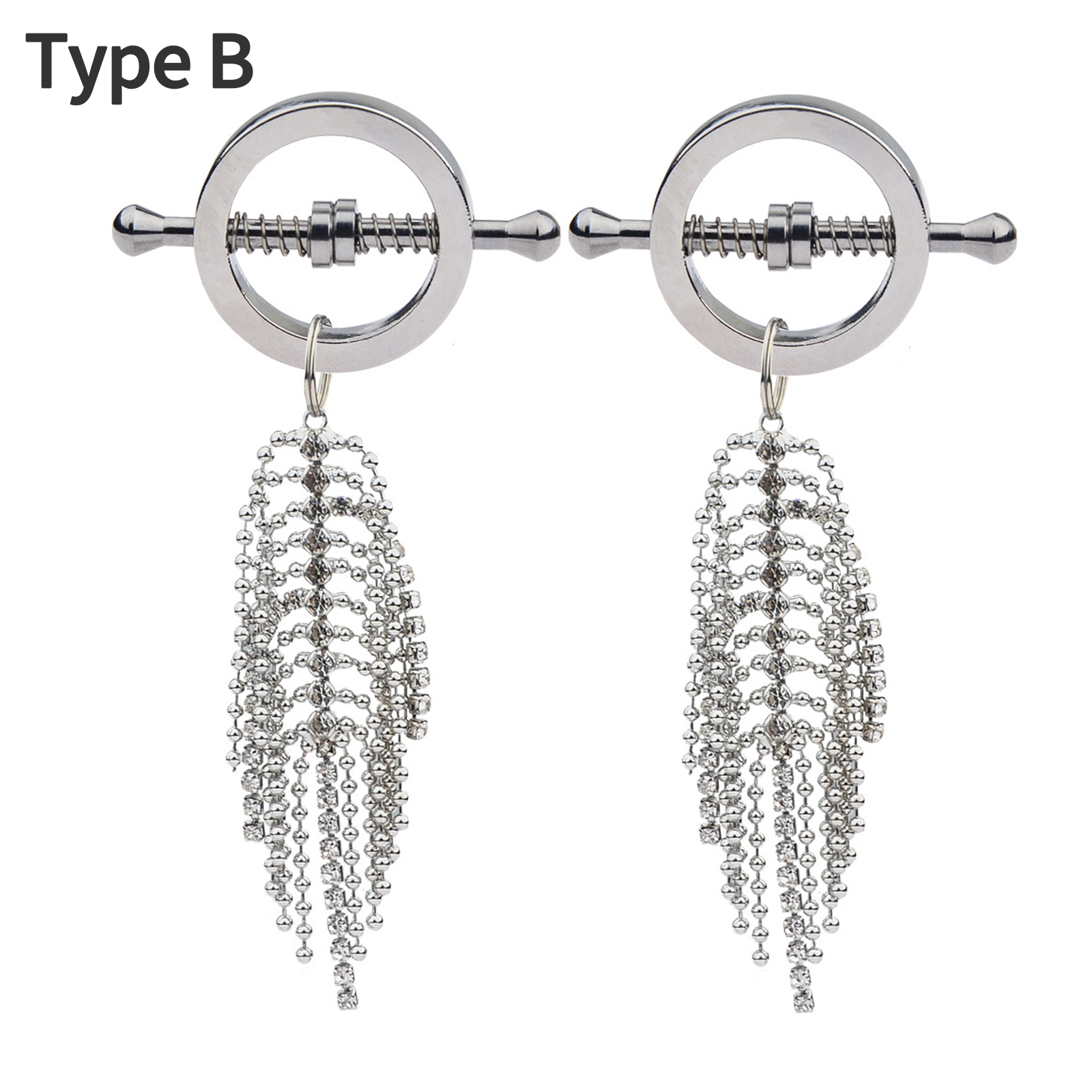 2Pcs Non-Piercings Nipple Shields Rings Circle Clamps Nail Plate Breast Clamps with Internal Spike Sexy Body Breast Jewelry Gift