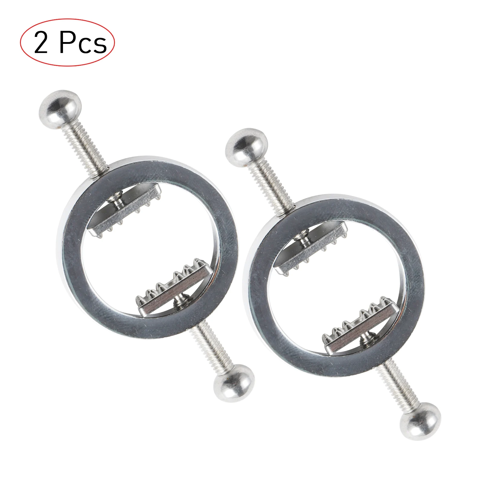 2Pcs Non-Piercings Nipple Shields Rings Circle Clamps Nail Plate Breast Clamps with Internal Spike Sexy Body Breast Jewelry Gift