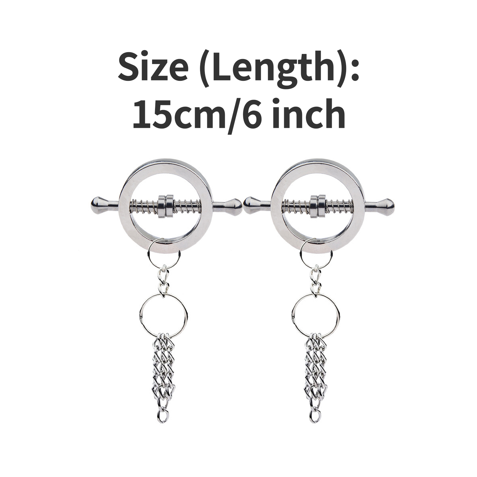 2Pcs Non-Piercings Nipple Shields Rings Circle Clamps Nail Plate Breast Clamps with Internal Spike Sexy Body Breast Jewelry Gift