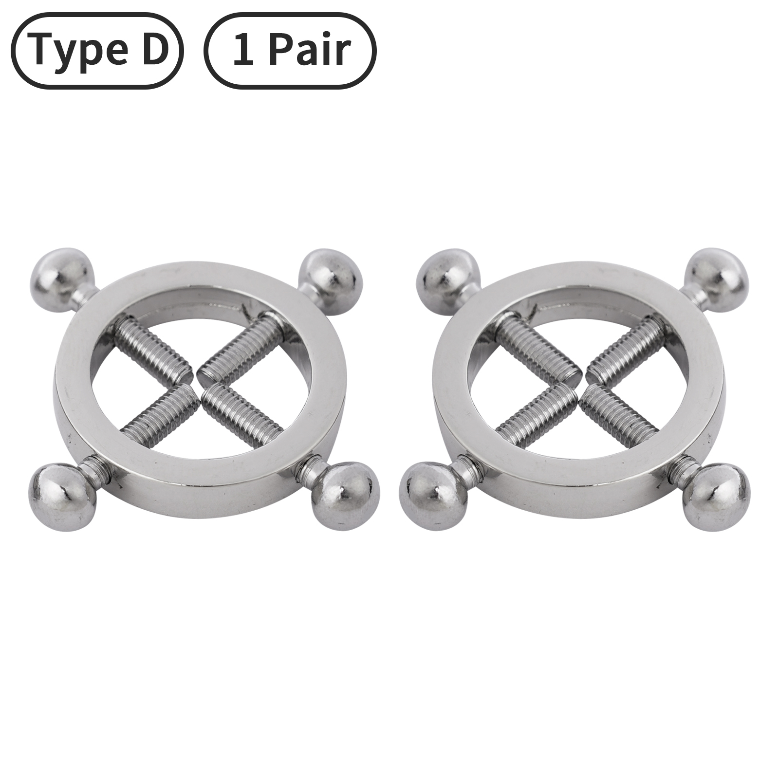 2Pcs Non-Piercings Nipple Shields Rings Circle Clamps Nail Plate Breast Clamps with Internal Spike Sexy Body Breast Jewelry Gift