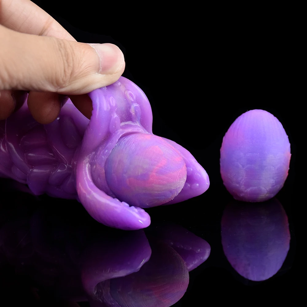 YOCY Glowing Push On Ovipositor Toy Anal Trainer Lay-Egg Fantasy Vaginal Prostate Climax Alien Sex Toys For Women Men