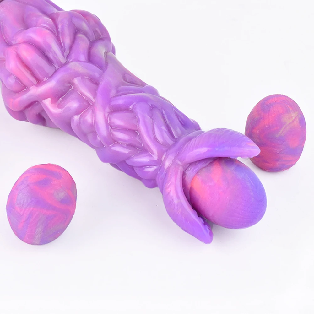 YOCY Glowing Push On Ovipositor Toy Anal Trainer Lay-Egg Fantasy Vaginal Prostate Climax Alien Sex Toys For Women Men