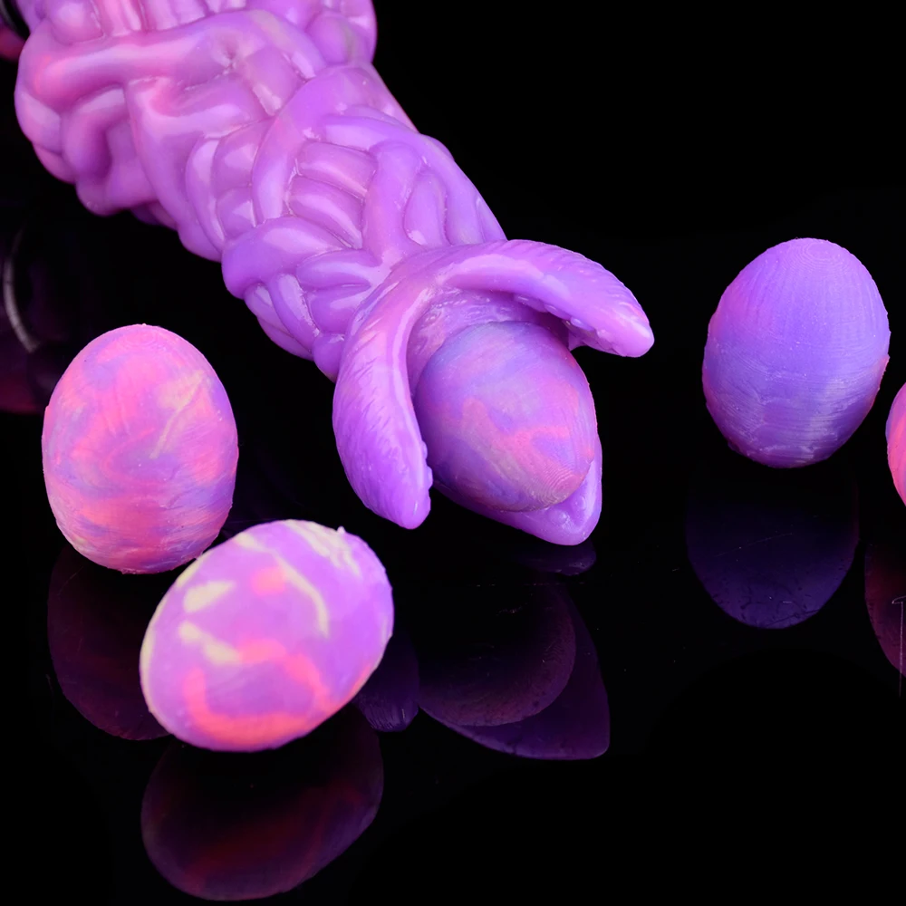 YOCY Glowing Push On Ovipositor Toy Anal Trainer Lay-Egg Fantasy Vaginal Prostate Climax Alien Sex Toys For Women Men