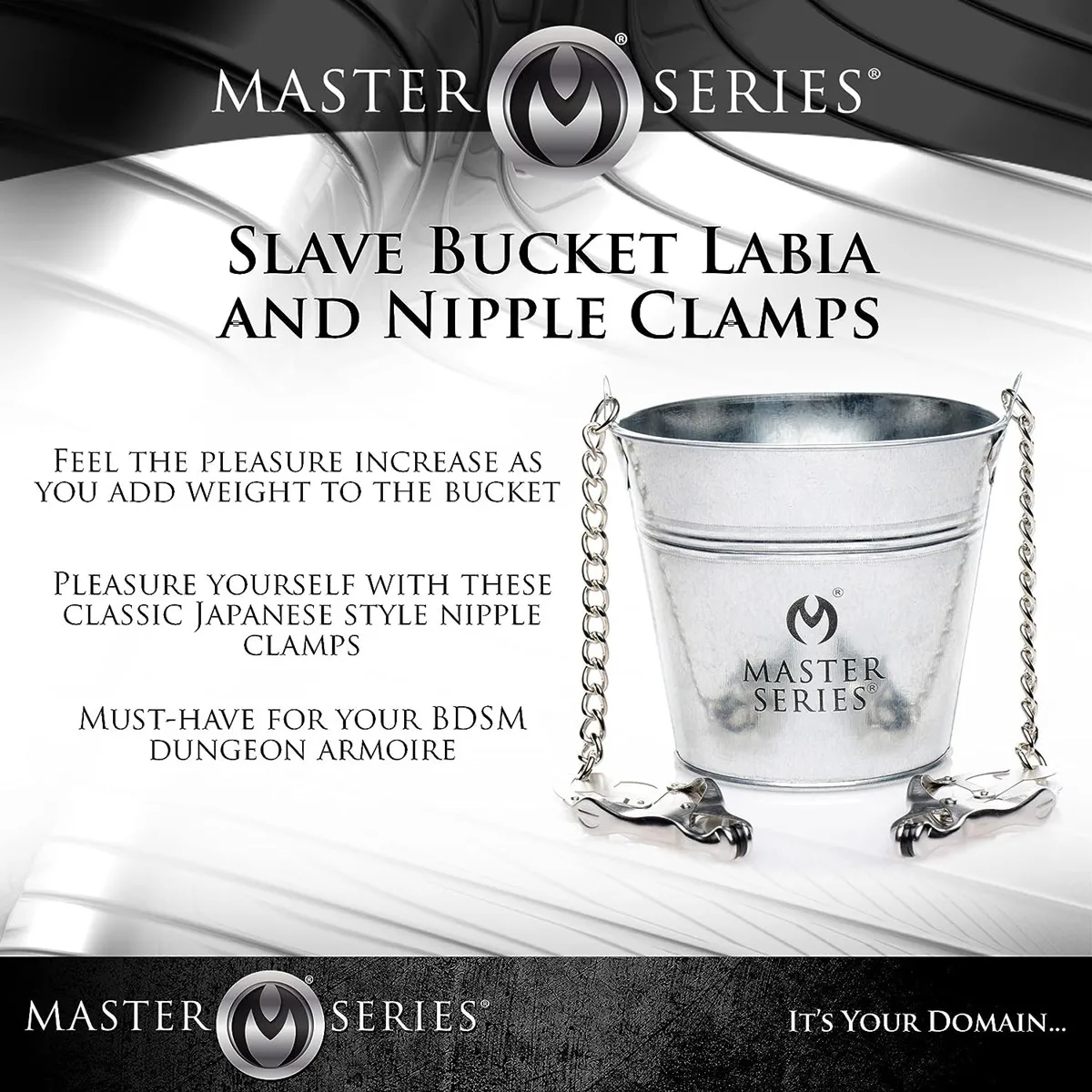 Metal chain nipple clip clitoral clip breast nipple clip and chain clip slave bucket BDSM fetishism sex toy suitable for men and