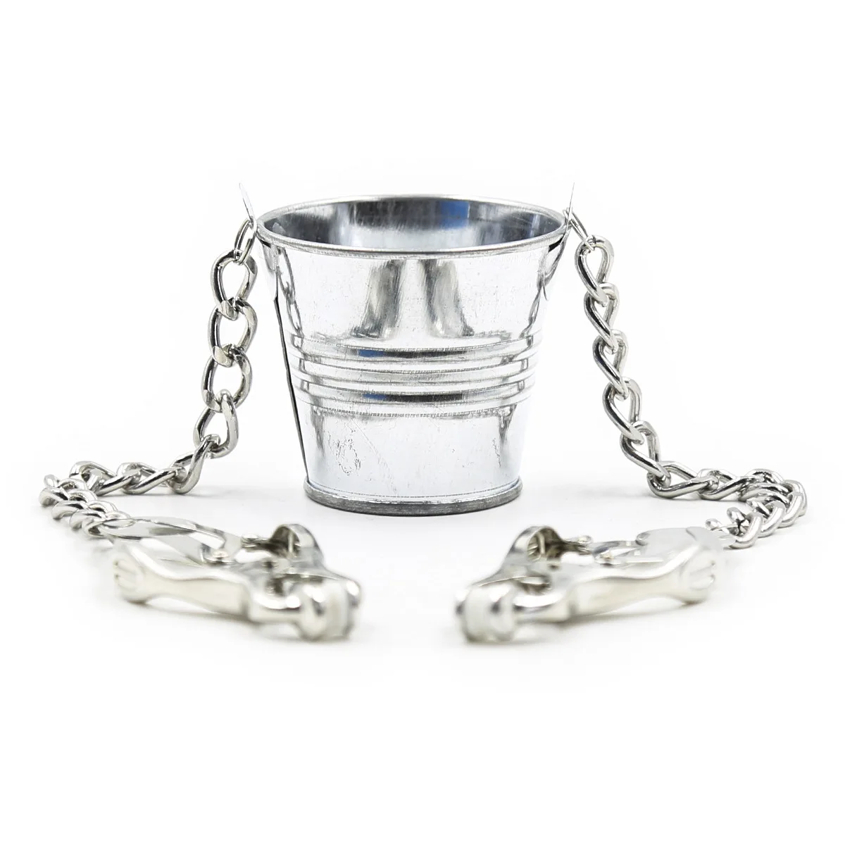 Metal chain nipple clip clitoral clip breast nipple clip and chain clip slave bucket BDSM fetishism sex toy suitable for men and