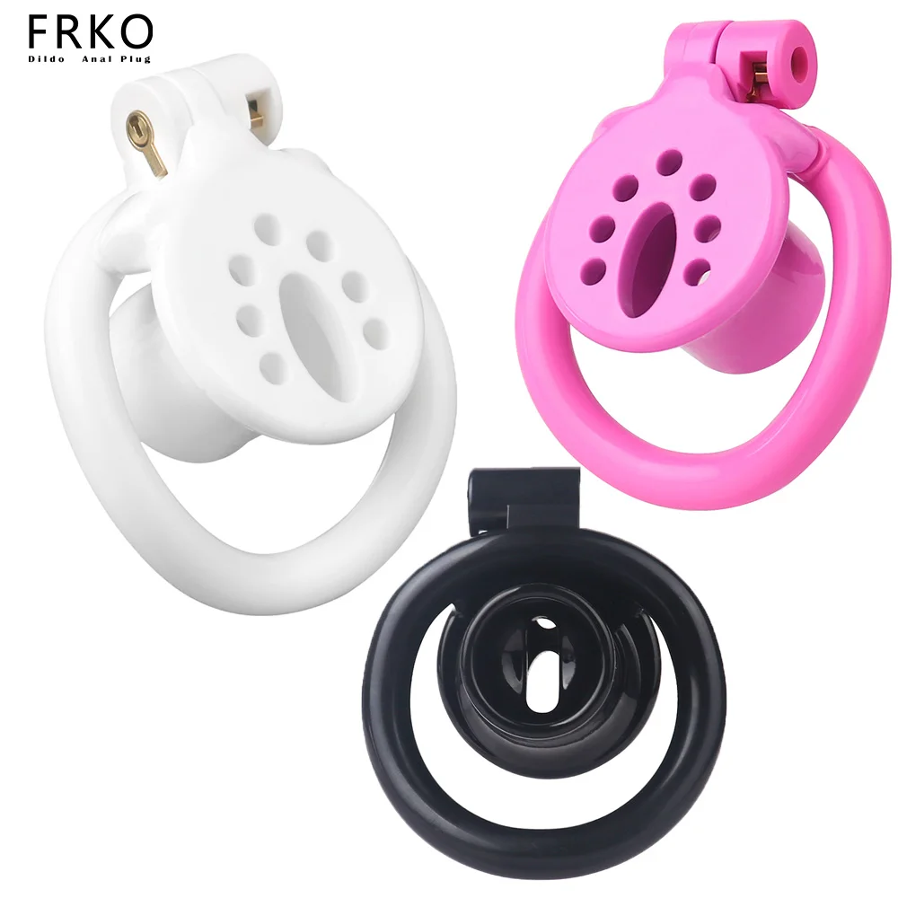 FRKO Inverted Sissy Chastity Cage Negative Cock Cage 4 Size Curved Penis Ring Lock Cock Erotic Sex Toys For Men Gay Sissies