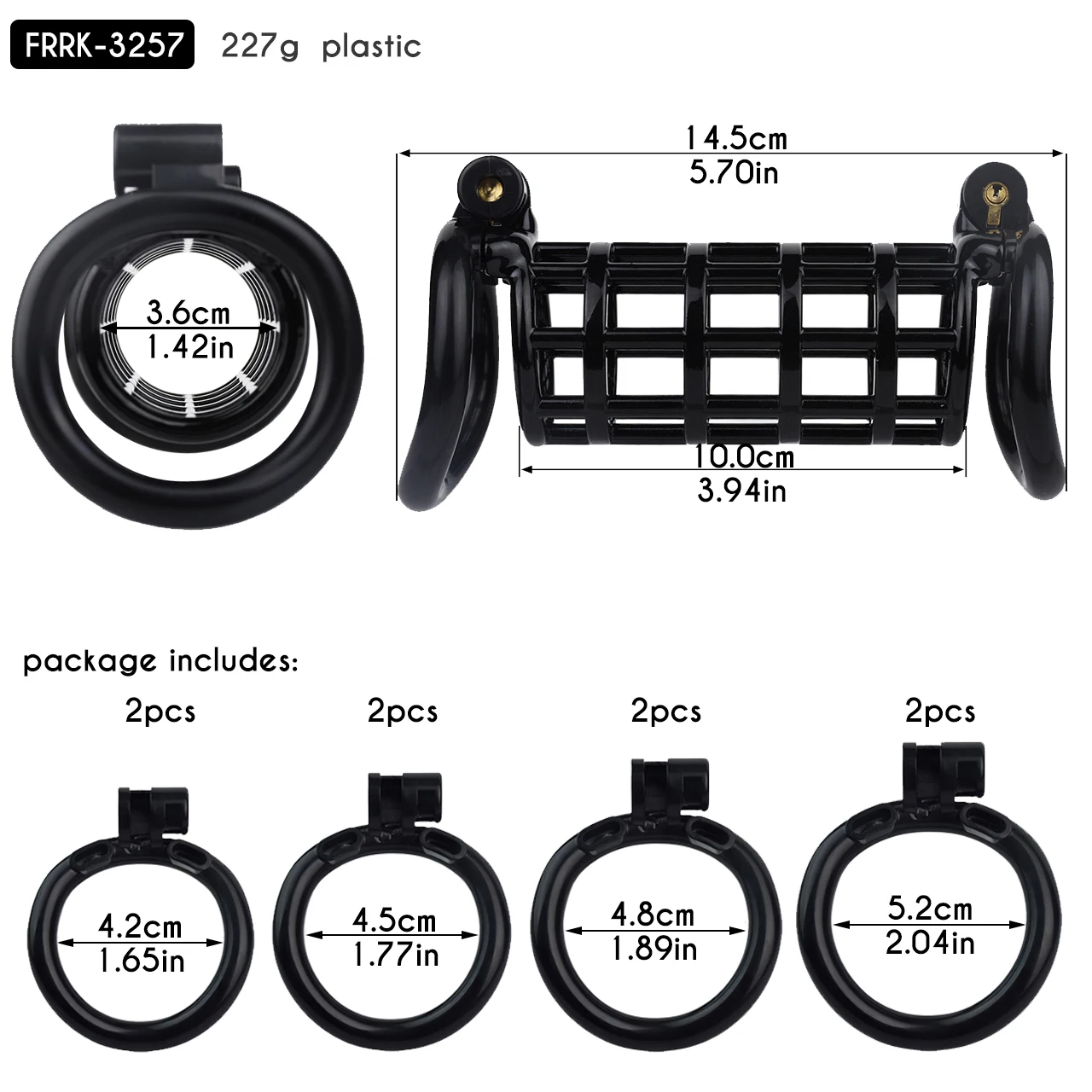 FRRK Double Chastity Cage Bridge with Band Belt for Couple to Lock Penis At the Same Time Hollow Plastic Long Cock Cage 남성 정조대