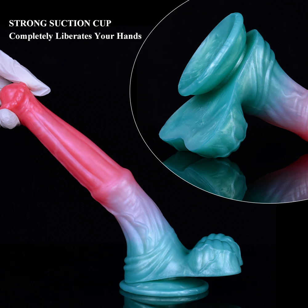 NNSX Soft Horse Dildo Fantasy Penis with Suction Cup Prostate Massager G-spot Stimulate Anal Dilator Sex Toys for Women Men