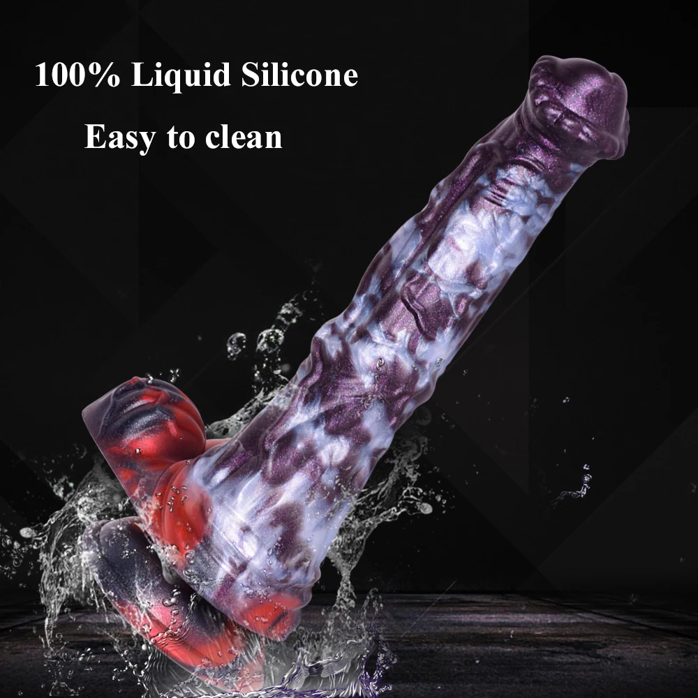 NNSX Soft Horse Dildo Fantasy Penis with Suction Cup Prostate Massager G-spot Stimulate Anal Dilator Sex Toys for Women Men