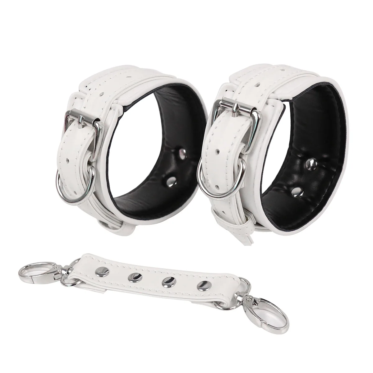 Thierry 4 Pcs/Set PU Leather Handcuffs Leg Cuffs Waist Belt Bondage Restraints Set ,BDSM Sex Toys for Couples Adult Games