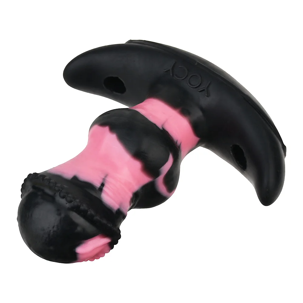 YOCY Mouth Gag Horse Dildo 10 Modes Bullet Vibrator Adjustable Leather Strap Sex Toy For Couple Game Bondage Muzzles