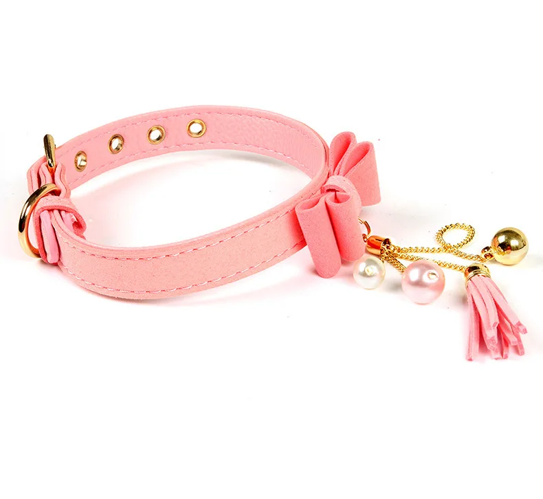 Sex Pink Collar Leather SM BDSM Bondage Restraints Sex Toys for Couples Woman Neck Belt Cosplay Erotic Sex Products Adult Games