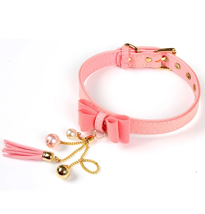 Sex Pink Collar Leather SM BDSM Bondage Restraints Sex Toys for Couples Woman Neck Belt Cosplay Erotic Sex Products Adult Games