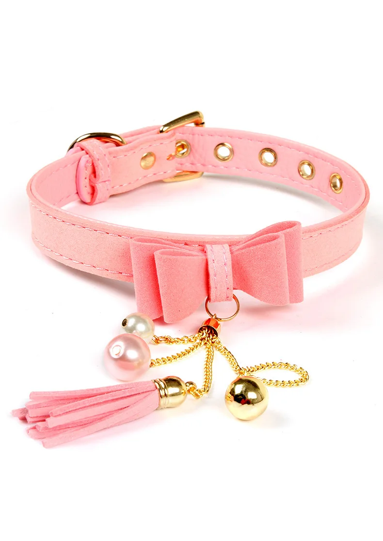 Sex Pink Collar Leather SM BDSM Bondage Restraints Sex Toys for Couples Woman Neck Belt Cosplay Erotic Sex Products Adult Games