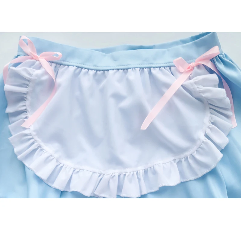 AniLV Kawaii Girl Anime Cafe Clerk Maid Unifrom Outfits Women Cute Lolita Blue Pajamas Pool Party Waiter Costumes Cosplay