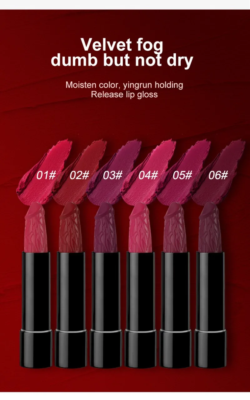 Funny Penis Shape Lipstick Mushroom Long Lasting Moisture Cosmetic Lipstick Red Lip Matte Lipstick Makeup Gift maquillage