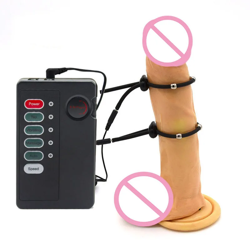 Electric Shock Penis Stimulator Ring Anal Sex Toys For Men Electric Shock Medical Themed Ring Toys Accessories Urethral Plug