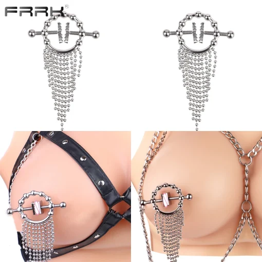 FRRK Prendedor Mamilos com Pingente Nipple Clamps With Tassel Pendant