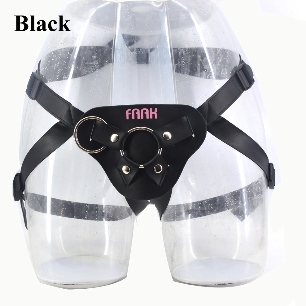 FAAK Harness Strap-ons Bottom Leather Strap on Dildo penis Adjustable Bondage Sex Toys For Women lesbian Sex Products sex shop