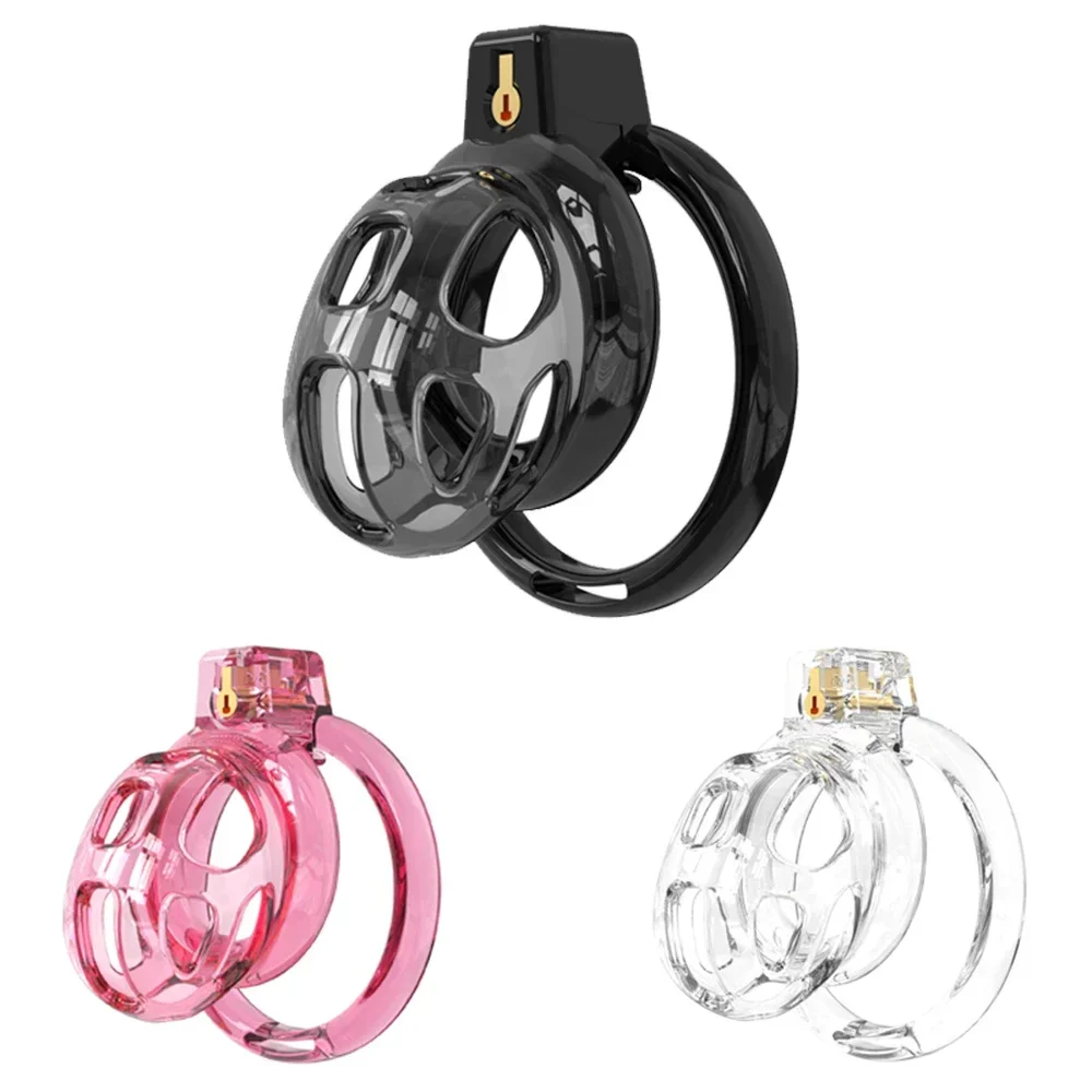 Super Soft Silicone Chastity Cage with 6 Size Base Rings Hidden Lower Body Device Comfortable Cock Cage for Adult Intimate Play