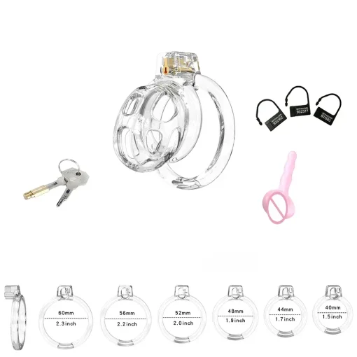 Gaiola de Castidade Silicone Com Anéis de Base Super Soft Silicone Chastity Cage - Image 3